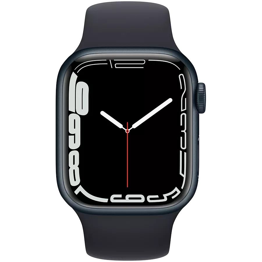 Apple Watch Series 7 GPS, 41мм, Қараңғы түн, Қараңғы түн спорт тобы — image №2