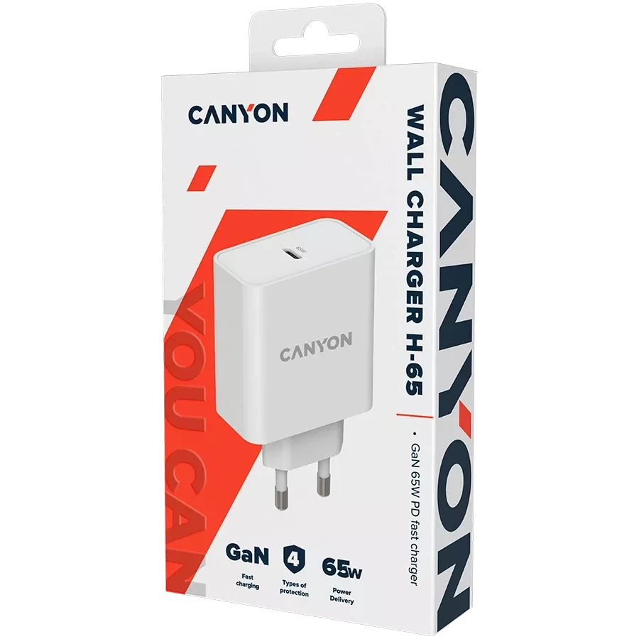 CANYON H-65 Power Adapter, 65 W, White — Image №4