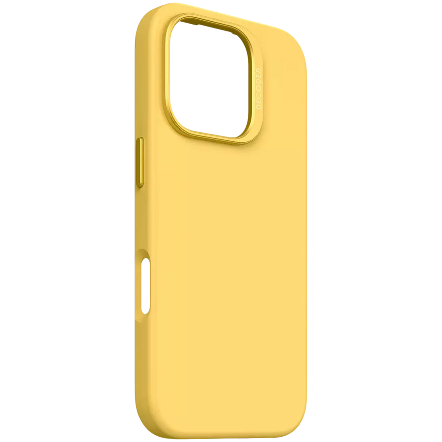 Husă din silicon DECODED cu MagSafe pentru iPhone 16 Pro, Popcorn Yellow — image №2