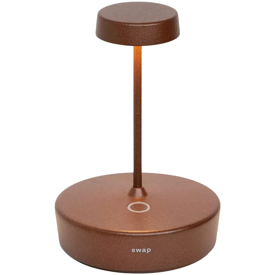 ZAFFERANO SWAP MINI TABLE LAMP 100x148mm. MATT RUST 2.0W LED 112/120/127 lm. — Εικών №1