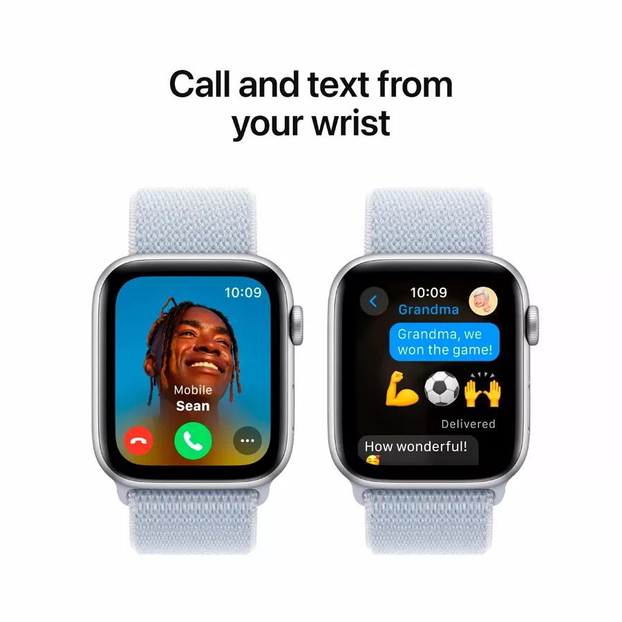 Apple Watch SE GPS Gen.2 (2024)  Blue Cloud Sport Loop, 40mm, Silver — Image №4