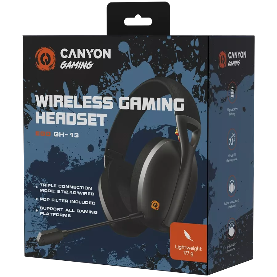 CANYON Ego GH-13 {Бездротове} Гарнітура, Чорний — Зображення №8