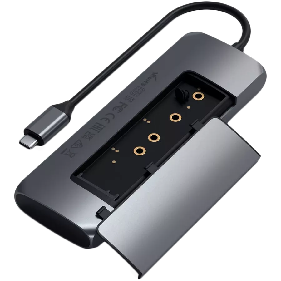 Dock Station SATECHI USB τύπου C, Gray — Εικών №2