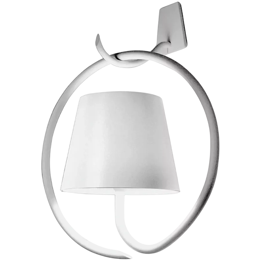 ZAFFERANO POLDINA WALL LAMP WITH HOOK 125x265x200 MATT WHITE 2.2W LED 185/203 lm. — Image №1