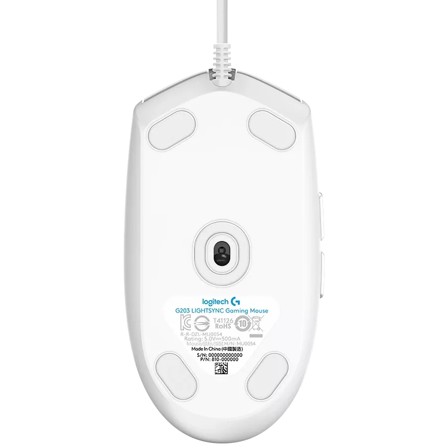 LOGITECH G102 LIGHTSYNC Ποντίκι παιχνιδιού, Ενσύρματο, Λευκό — Image №5