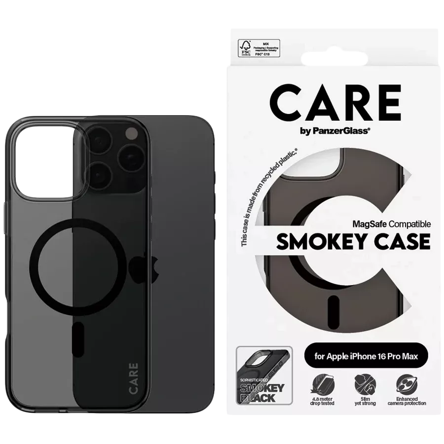 PANZERGLASS Case Flagship with MagSafe, Smokey for iPhone 16 Pro Max — Image №1