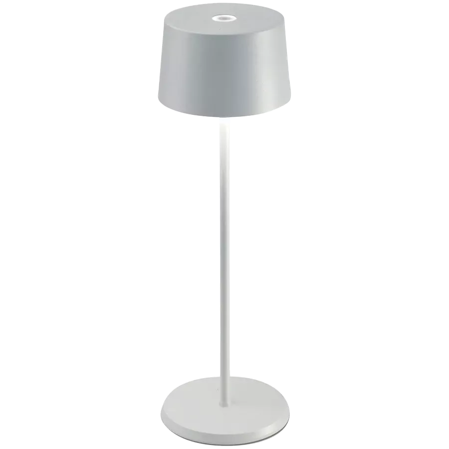 ZAFFERANO OLIVIA PRO TABLE LAMP 110x350mm. PAINTED MATT WHITE 2.2W LED 150lm. — Image №1