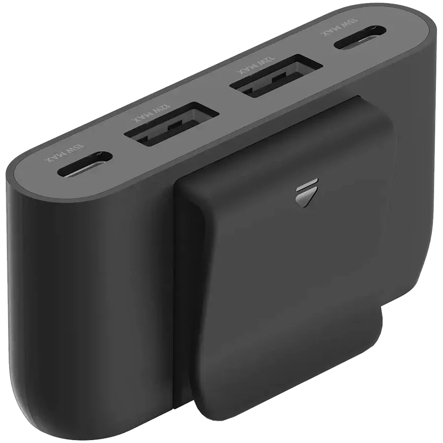 BELKIN 4-Port USB Power Extender  Μαύρος — Εικών №1