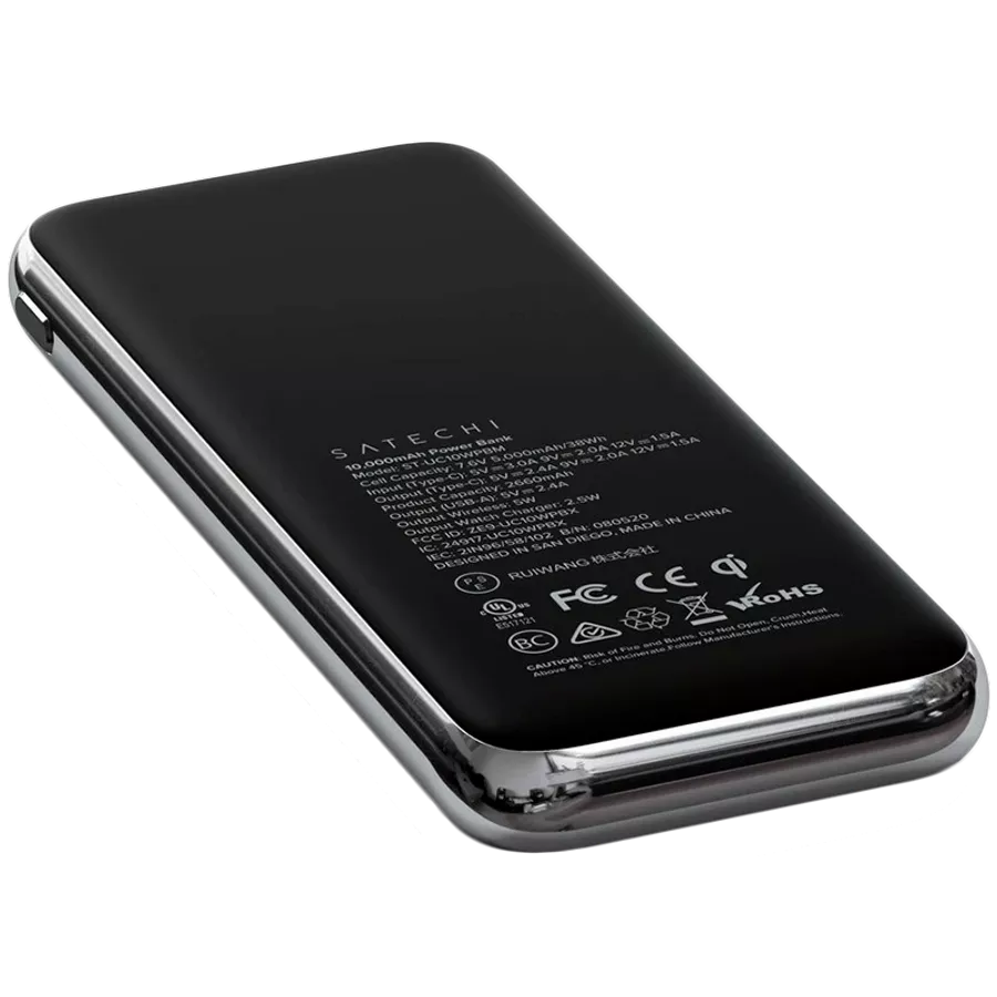SATECHI Power Bank, 10000 mAh, Μαύρος — Εικών №3