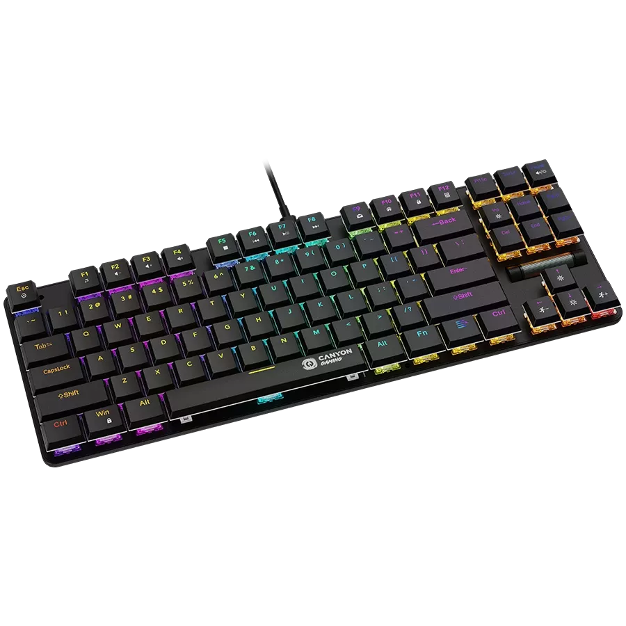Клавиатура проводная CANYON Cometstrike GK-50 RGB TKL USB Black (CND-SKB50-US) — Изображение №2