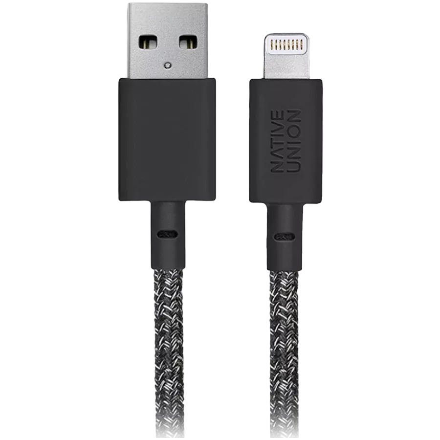 NATIVE UNION Καλώδιο USB σε Lightning, 1.2 μετρητής, Noir Μαύρο — Εικών №2
