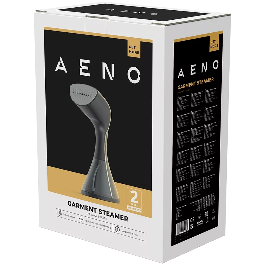 AENO GS3 Ατμοκαθαριστής ρούχων, Μαύρος — Εικών №8