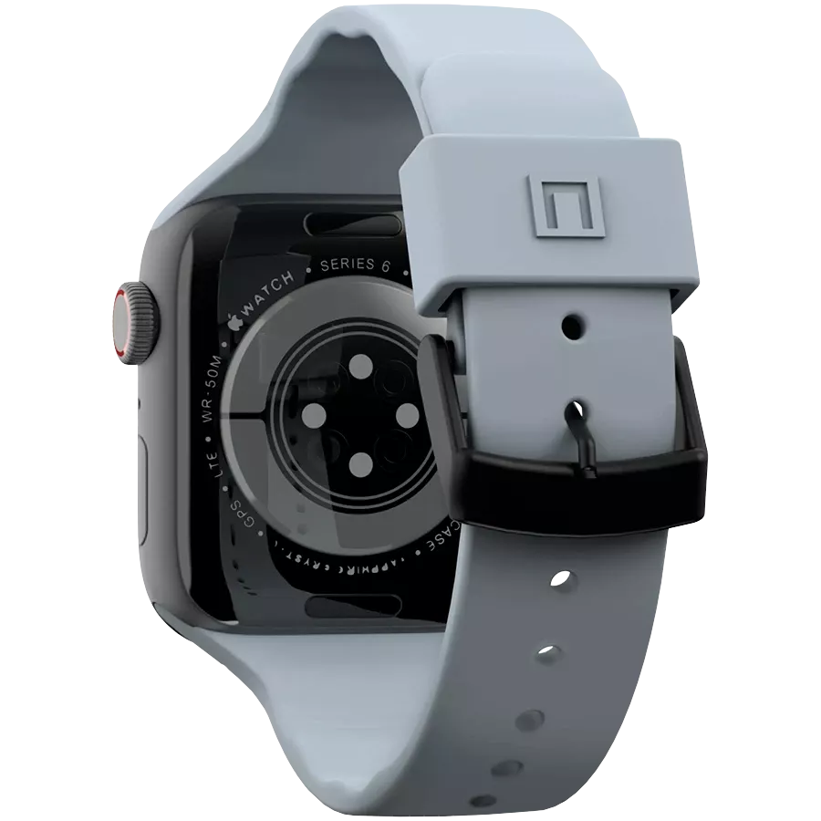 Curea UAG Aurora din silicon, 44/42 mm, Soft Blue — image №2