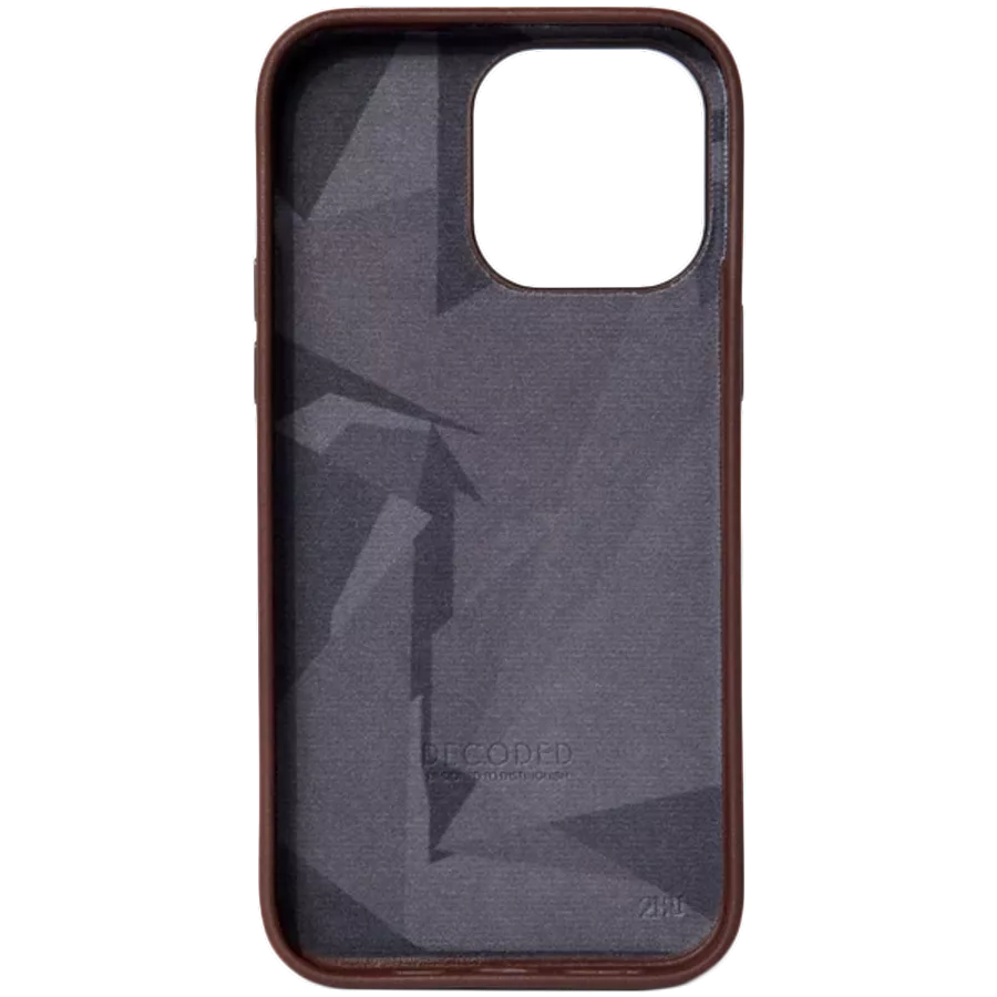 DECODED Case Leather Case with MagSafe, Chocolate for iPhone 14 Pro — Image №3