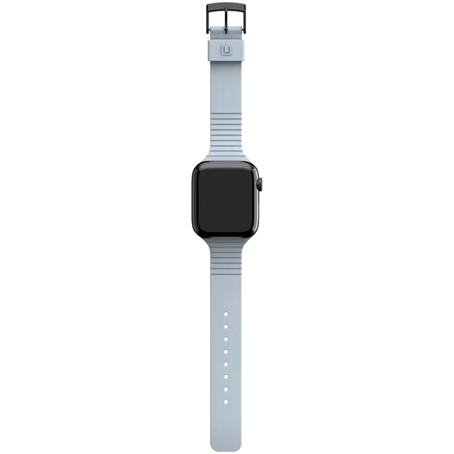 Curea UAG Aurora din silicon, 44/42 mm, Soft Blue — image №3