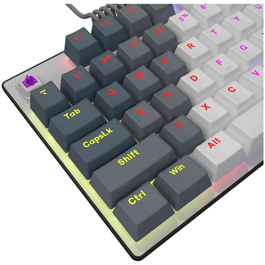 LORGAR Azar 514 TKL Gaming Keyboard, Wired, White, EN — Image №8