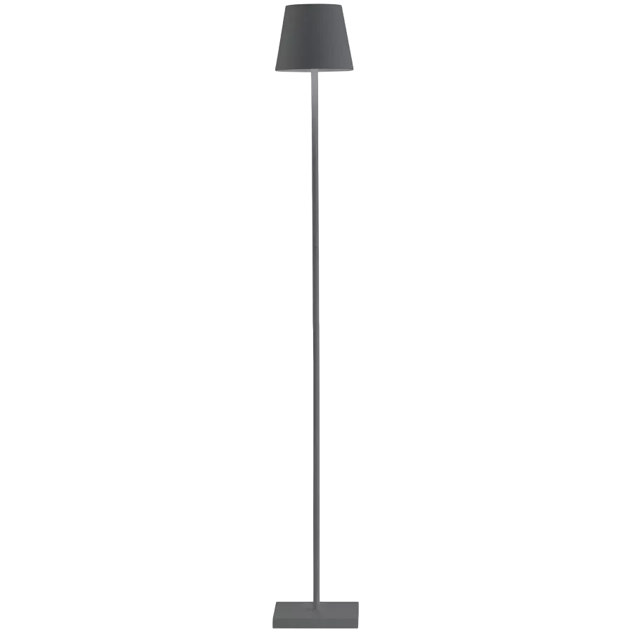 ZAFFERANO POLDINA PRO L FLOOR LAMP 170x170x1220mm. PAINTED DARK GRAY 5.5W LED 400lm. — Image №1