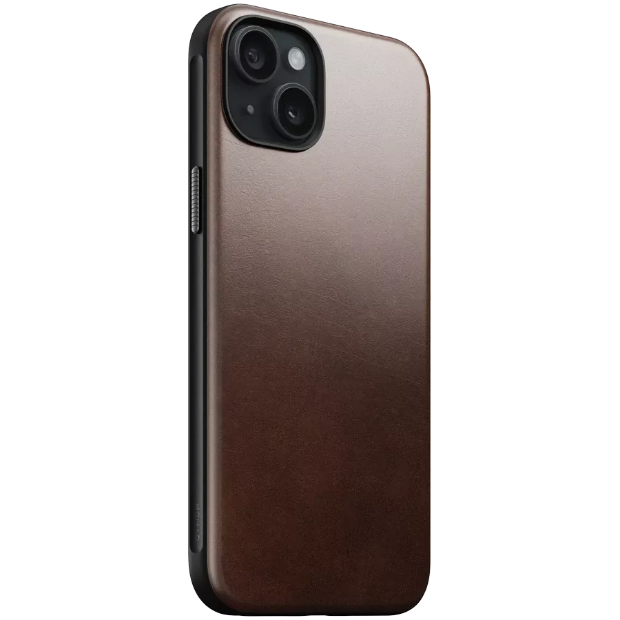 NOMAD Θήκη Modern Leather με MagSafe, Καφέ for iPhone 15 Plus — Εικών №2