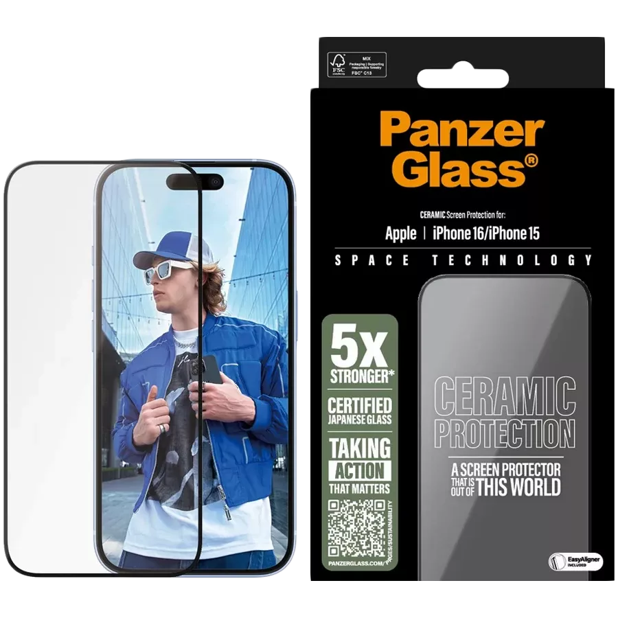 Защитное стекло PANZERGLASS  для iPhone 16/15 — image №1