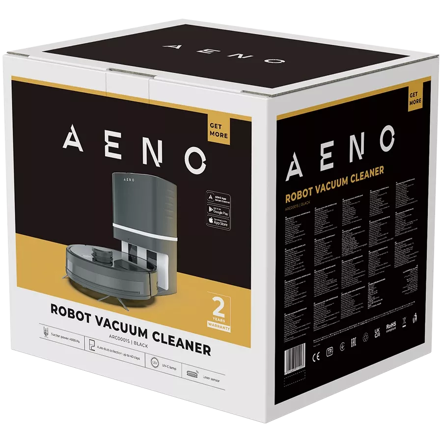 AENO RC1S Ηλεκτρική σκούπα ρομπότ Μαύρος — Εικών №8