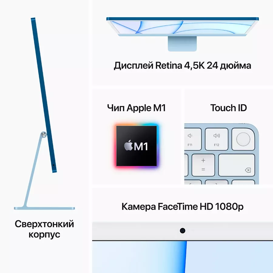 iMac 24" M1, 8C CPU 8C GPU, 16ГБ 256ГБ SSD, Зеленый — image №6