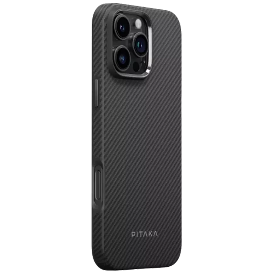 Husă PITAKA cu MagSafe pentru iPhone 16 Pro, Black/Gray — image №1