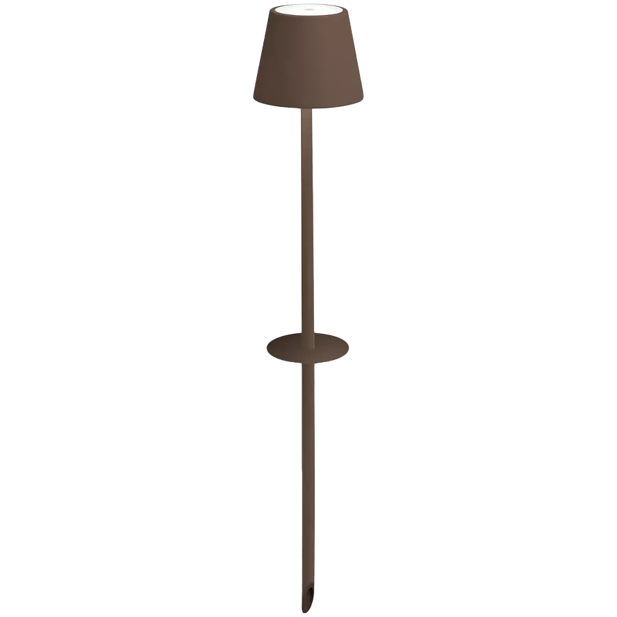 ZAFFERANO POLDINA FLOOR LAMP WITH PEG 111x600mm. MATT RUST 2.2W LED 185/203 lm. — Image №1