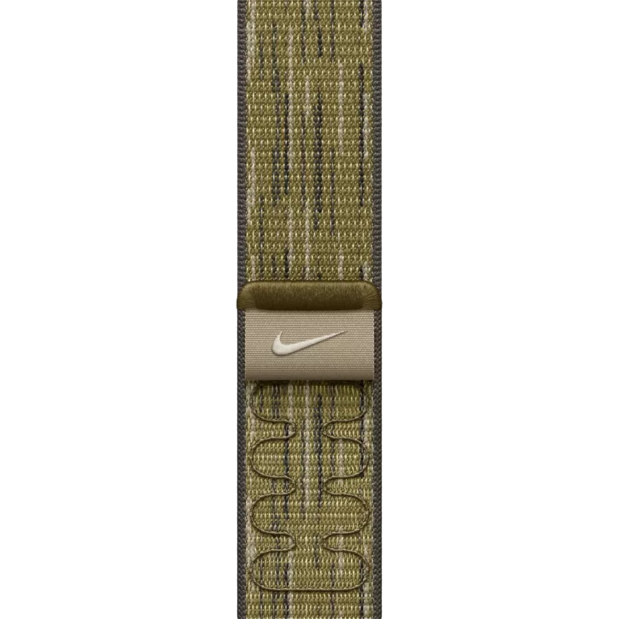 Удлинитель ремешка APPLE 46мм Nike Sport Loop Nike Sport Loop Серый/Зелёный для Apple Watch 44/46 mm — Изображение №1