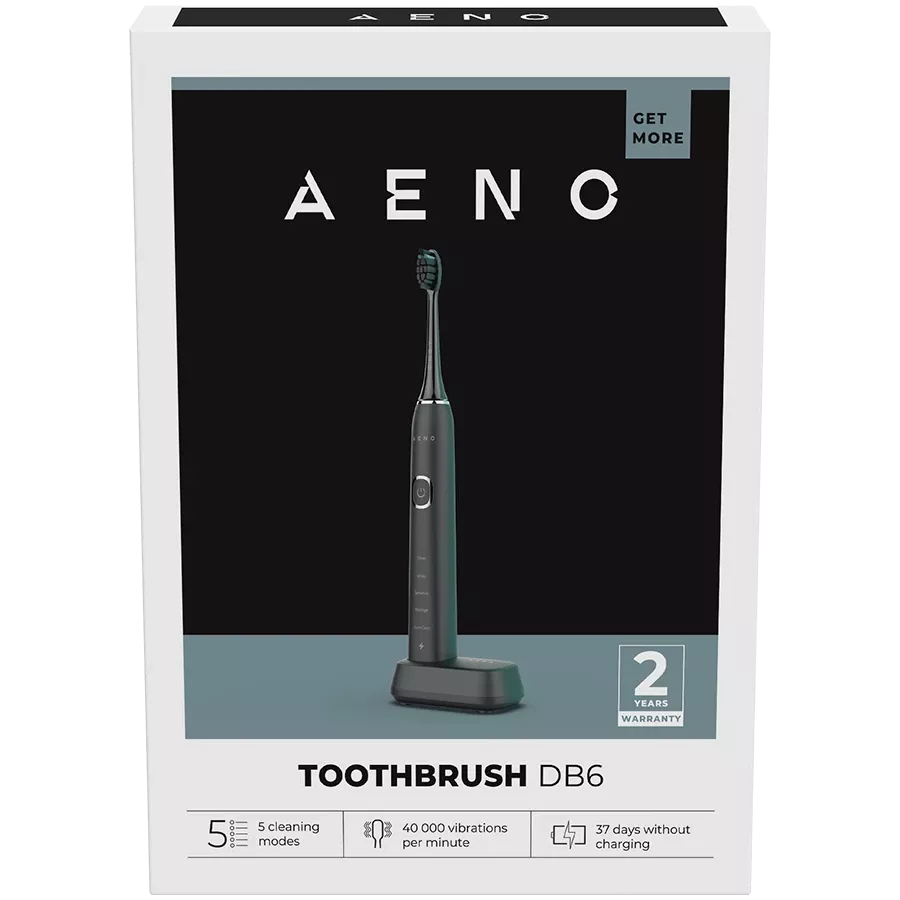 AENO DB6 Toothbrushes, Sonic, Black — Image №4