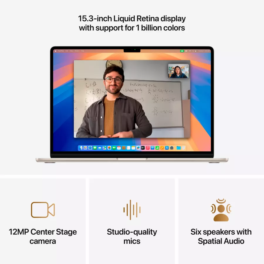 Apple MacBook Air 15.3"  Apple M4 (10C CPU/10C GPU), 16 GB, 512 GB, Starlight, 2025 — Image №5