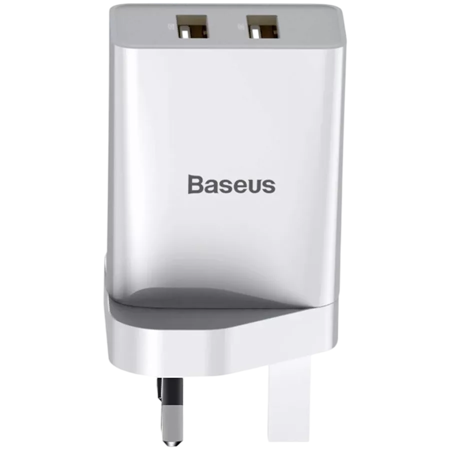 BASEUS Power Adapter 2*USB Type A, White — Image №4