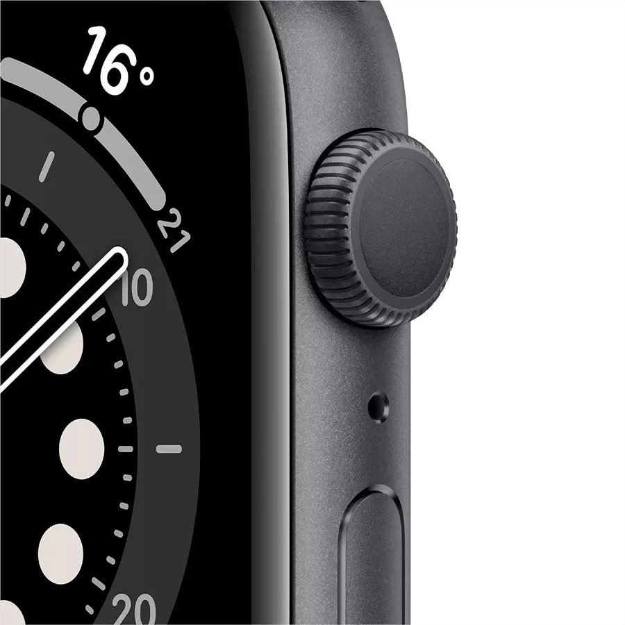 Refurbished Apple Watch Series 6 GPS, 44mm, Space Gray, Black Sport Band, Grade B — Image №2