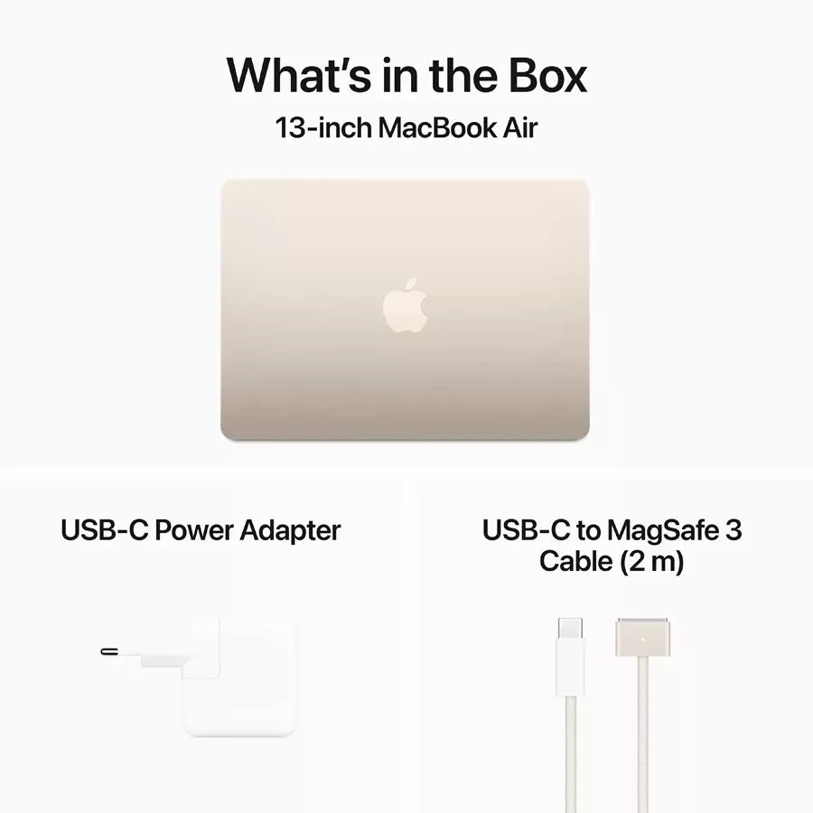 MacBook Air 13.6"  M3 (8C CPU/8C GPU), 8 GB, 256 GB, Starlight — Image №9