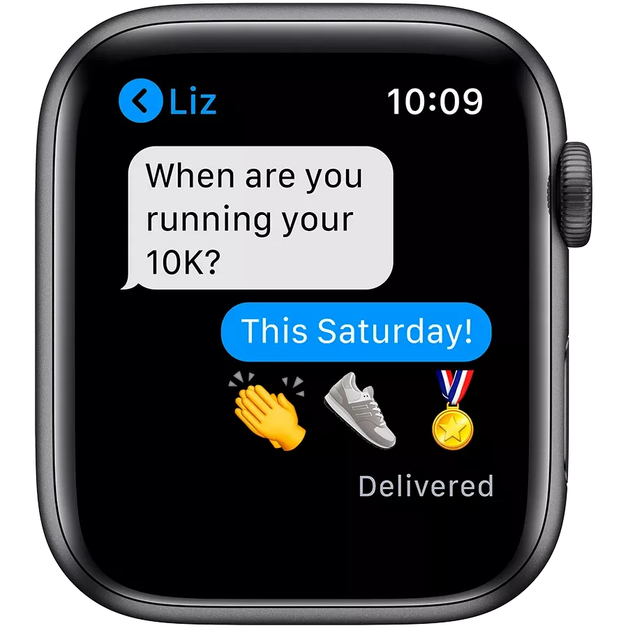 Refurbished Apple Watch Series 6 GPS, 44mm, Space Gray, Black Sport Band, Grade B — Image №5