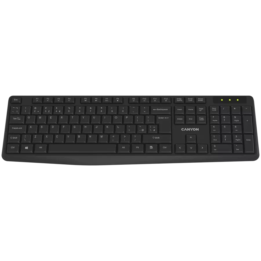 CANYON KB-W01 Keyboard, Wireless, Black — Image №1
