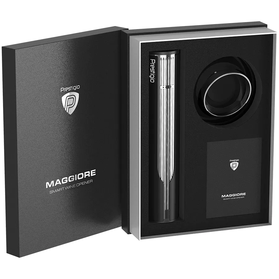 PRESTIGIO Maggiore Έξυπνο ανοιχτήρι κρασιού, Μαύρο / Ασημί — Εικών №12