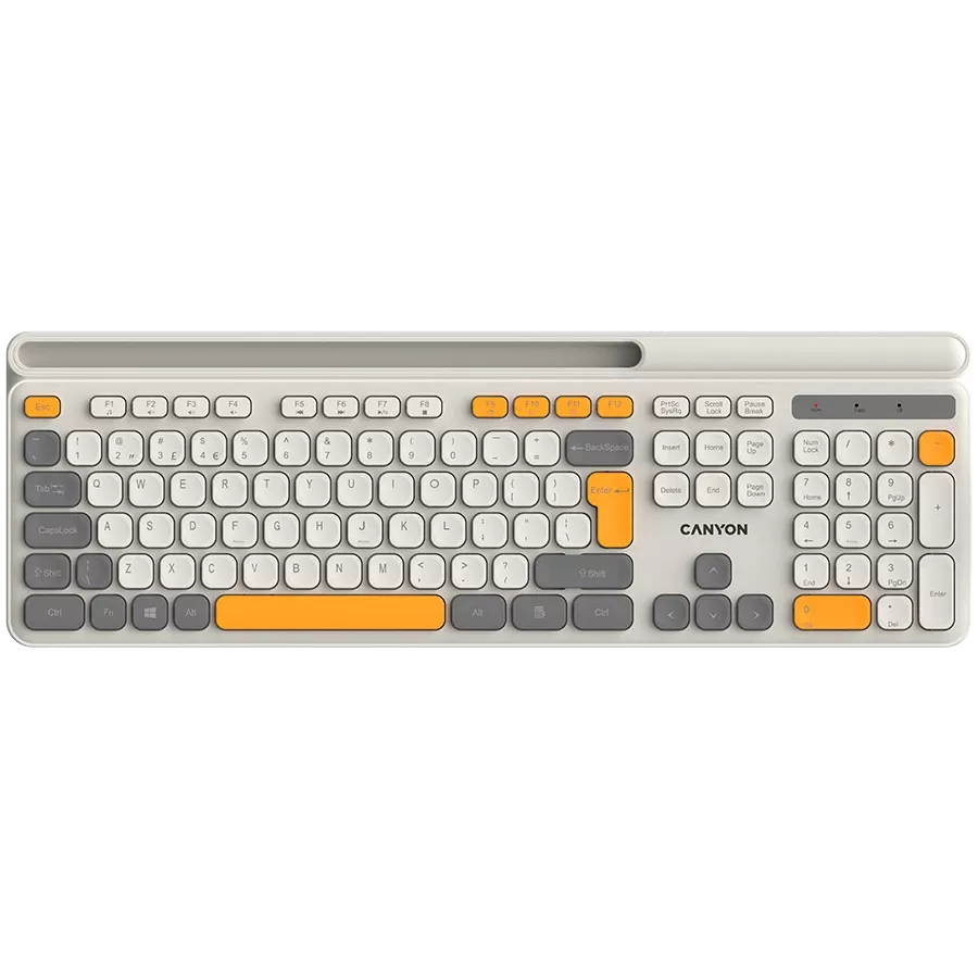 CANYON HKB-W03 Πληκτρολόγιο, Ασύρματο, Μπεζ — Εικών №1