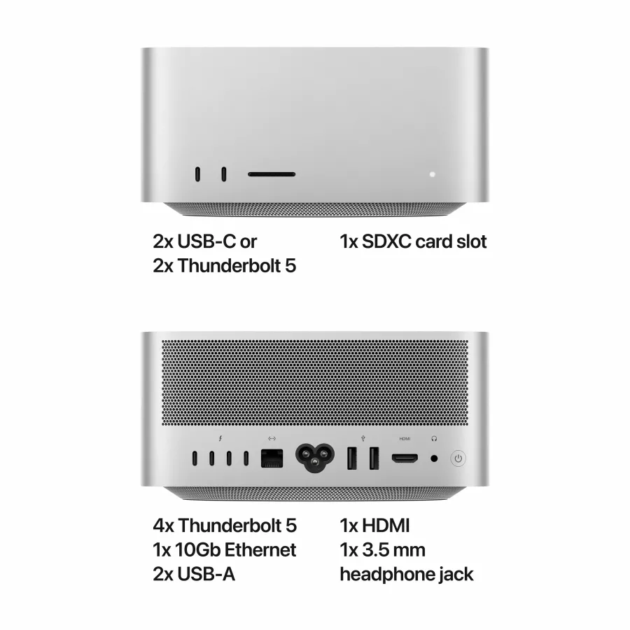 Mac Studio M3 Ultra (28C CPU 60C GPU), 96GB, 1TB SSD, Silver — Image №5