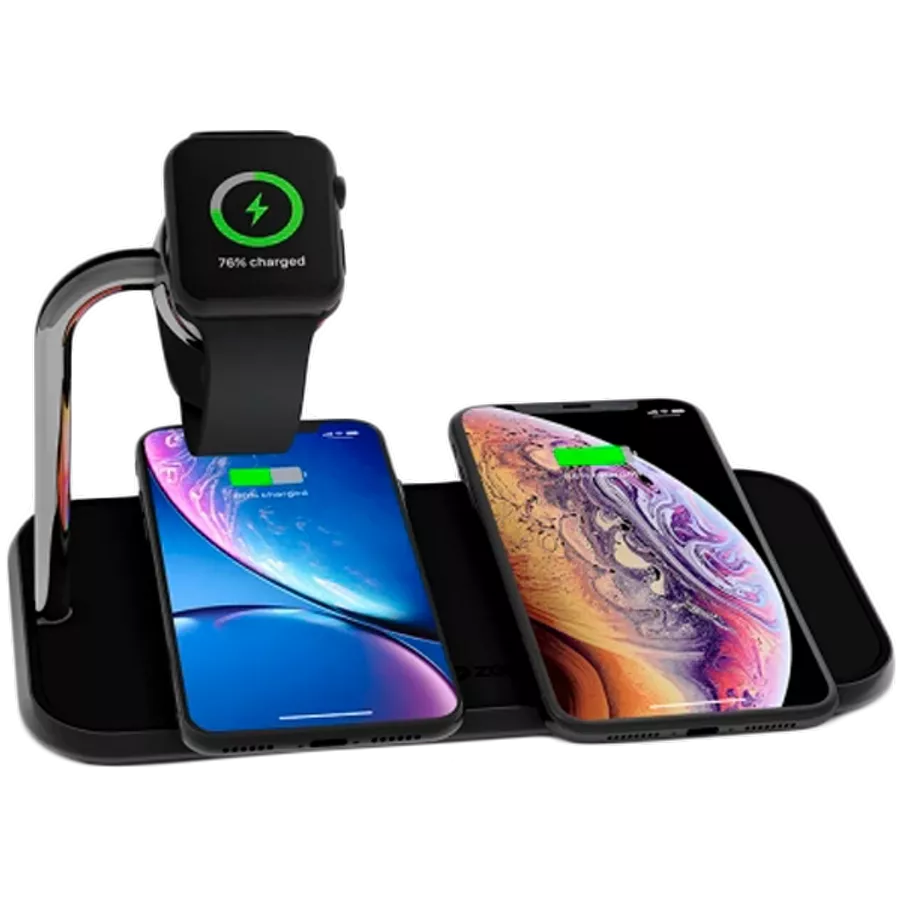 Док-станція ZENS Dual+Watch Aluminium Wireless Charger Black — Зображення №3