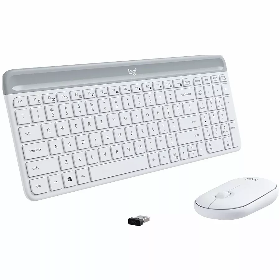 LOGITECH MK470 Πληκτρολόγιο, Ασύρματο, Λευκό, Διεθνή Αγγλικά — Εικών №1