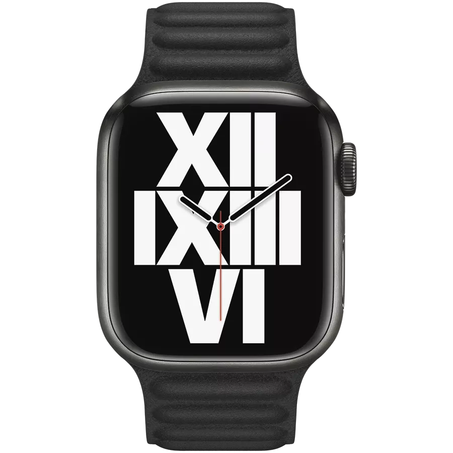 Band APPLE 41mm Leather Link - M/L Leather Link Midnight for Apple Watch 38/40/41 mm — Image №3