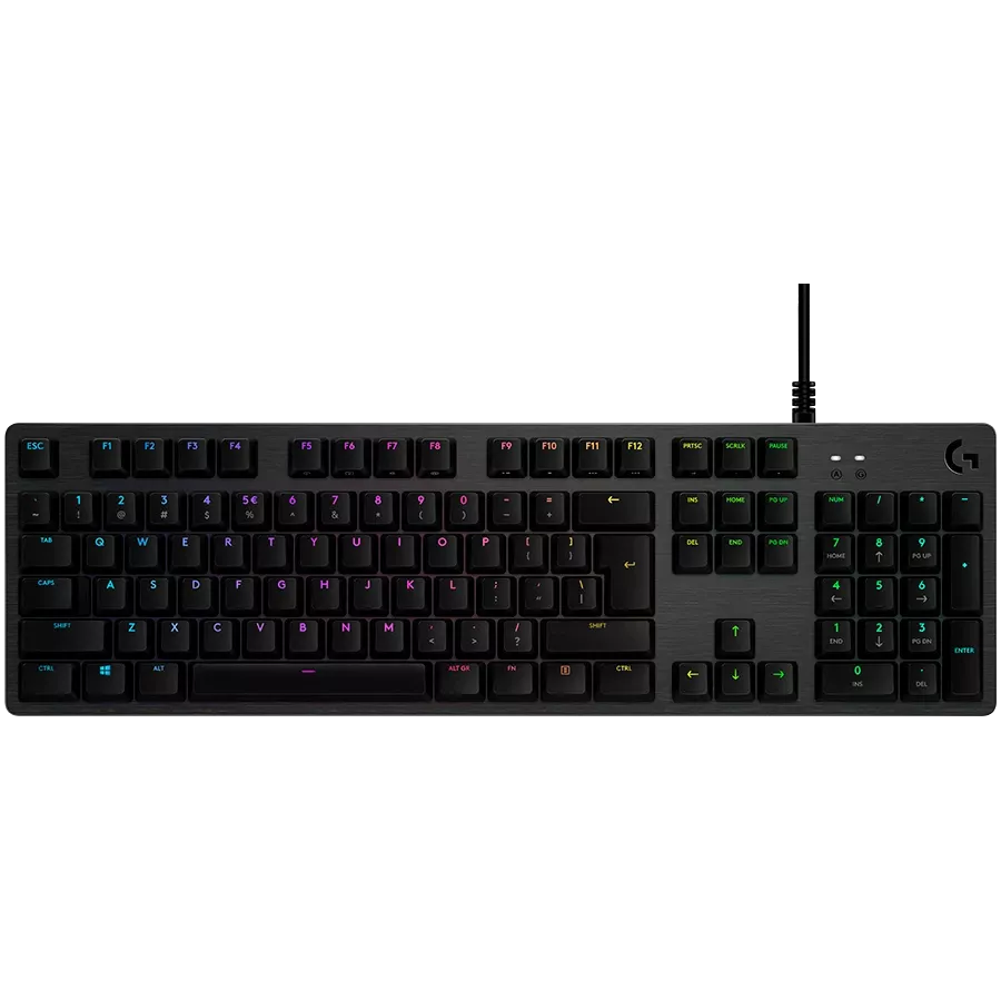 LOGITECH G512 Πληκτρολόγιο, Ενσύρματο, Carbon, Αγγλική/Ρωσικά — Εικών №1