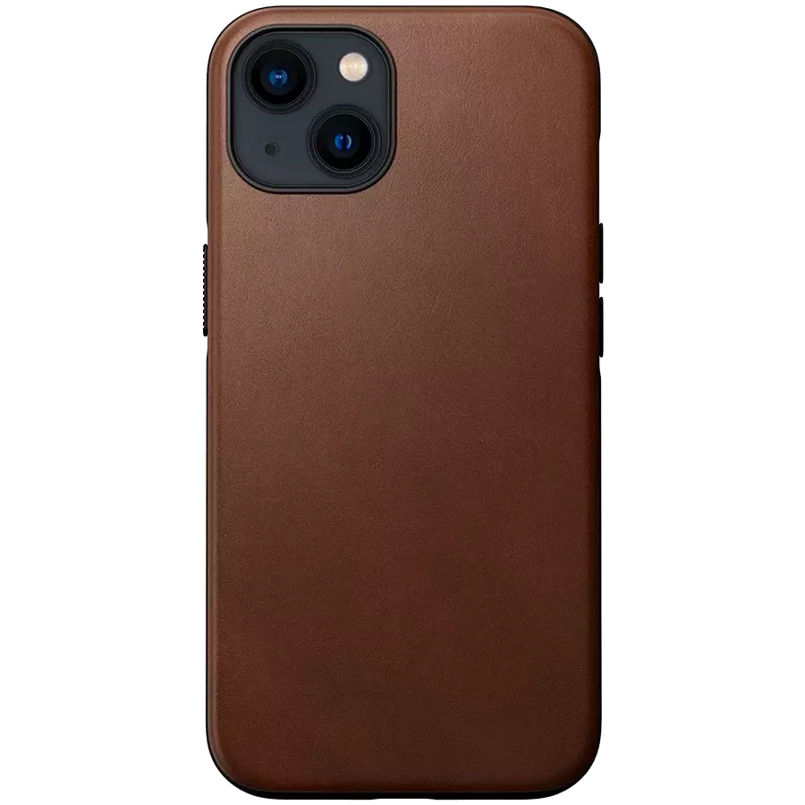 NOMAD Чехол Modern Leather Case с MagSafe Rustic Brown для iPhone 13 — image №2