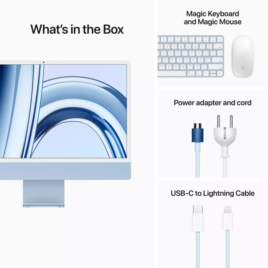 iMac 24" M3, 8C CPU 8C GPU, 8GB 256GB SSD, Blue — Image №9