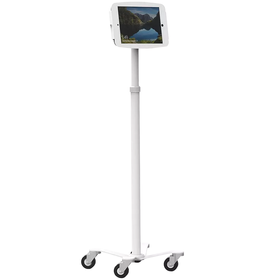 COMPULOCKS Rolling Floor Stand for Tablet, White — Image №1