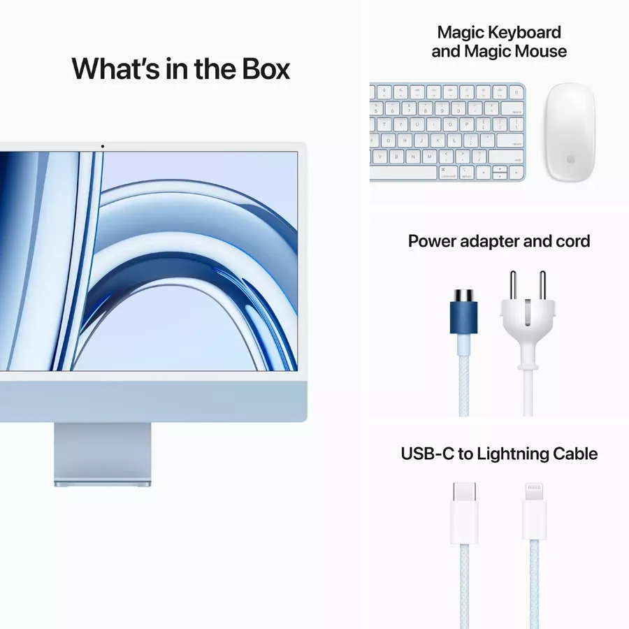 iMac 24" M3, 8C CPU 8C GPU, 8GB 256GB SSD, Blue — Image №9