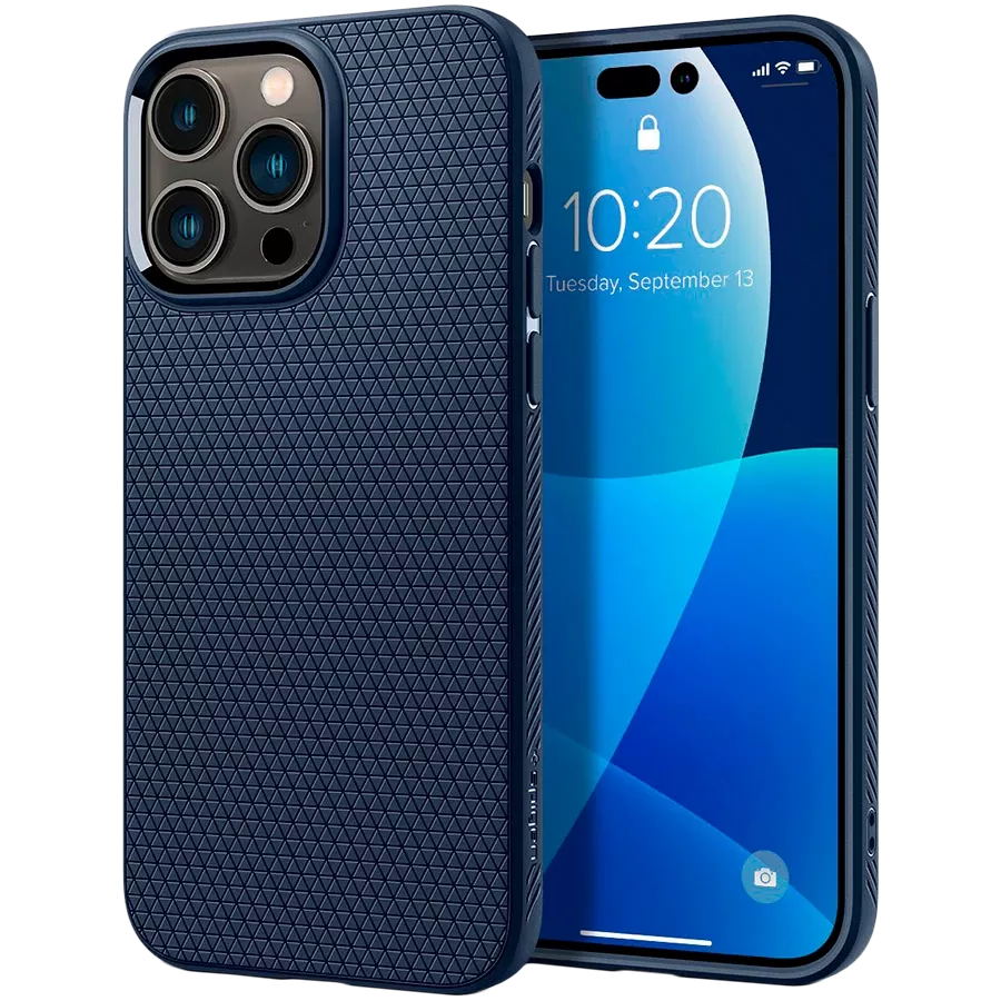 Чохол SPIGEN SGP Liquid Air  Темно-синій для iPhone 14 Pro — Зображення №3