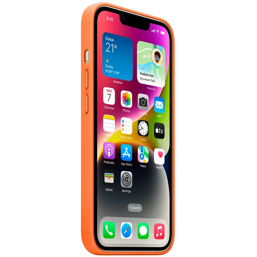APPLE Leather Case with MagSafe Orange for iPhone 14 — Image №3