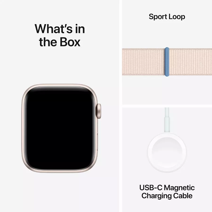 Apple Watch SE GPS Gen.2 (2023)  Starlight Sport Loop, 44mm, Starlight — Image №8