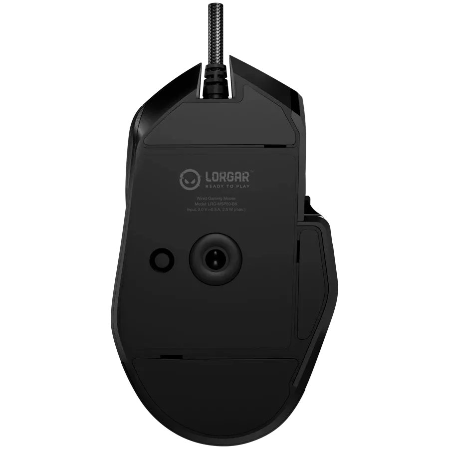 LORGAR MSP80 Ποντίκι παιχνιδιού, Ενσύρματο, Μαύρος — Εικών №7